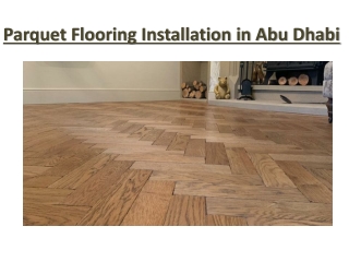 Parquet Flooring Installation in Abu Dhabi