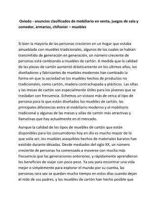 Oviedo - anuncios clasificados de mobiliario en venta, juegos de sala y comedor, armarios, chifonier – muebles-converted