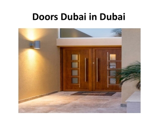 Doors Dubai in Dubai