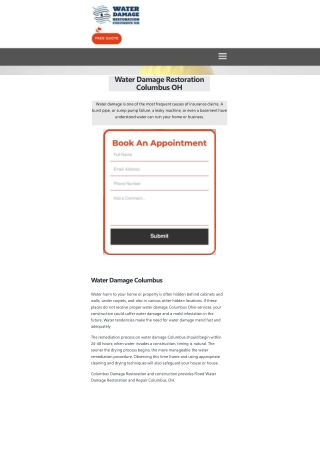 Water Damage Restoration Columbus OH PPT