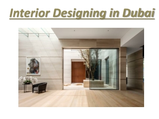 Interior Designing in Dubai