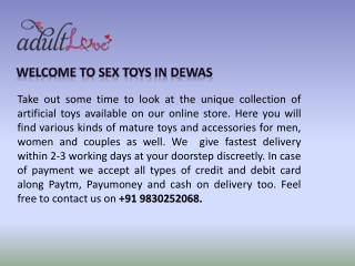 Sex Toys IN DeWAS
