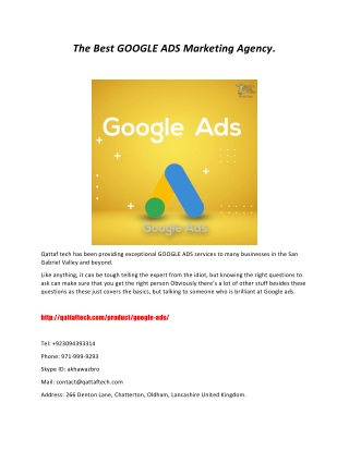 The Best GOOGLE ADS Marketing Agency