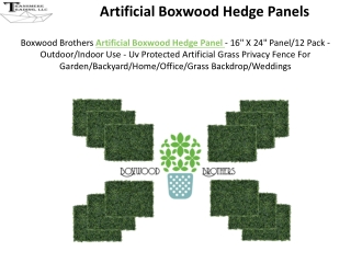 Artificial Greenery for Home - Boxwood Panels - Boxwood Brothers