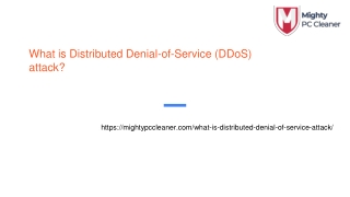 What is Distributed Denial-of-Service (DDoS) attack?