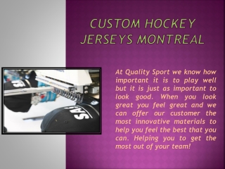 Custom Hockey Jerseys Montreal