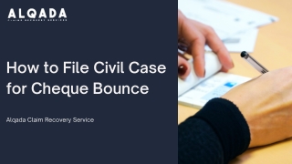 How to File Civil Case for Cheque Bounce