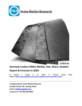 Germany Carbon Fibber Market Trends, Size, Competitive Analysis and Forecast 202