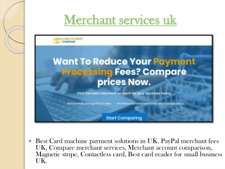 Card merchant services
