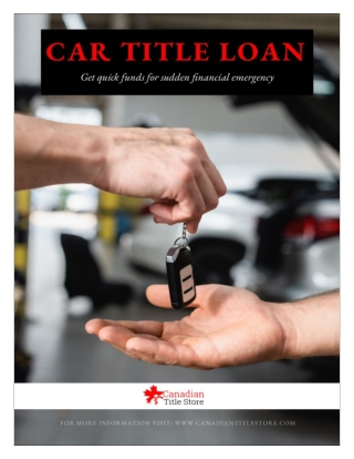 How Car Title Loan can help you deal with sudden financial emergencies