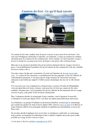 Les meilleurs Camions de FRET