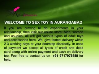 Sex Toys In Aurangabad Call  919717975488