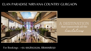 Elan Paradise Retail Shops Ground Floor Price, Elan Paradise Retail Shops Assure