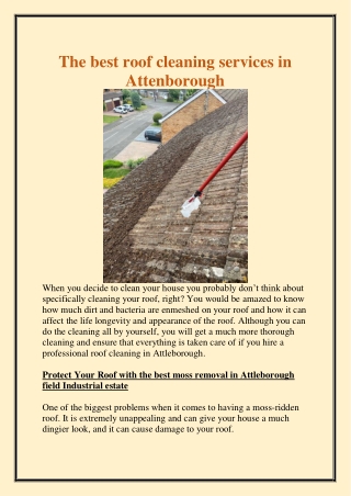 The best roof cleaning services in Attenborough