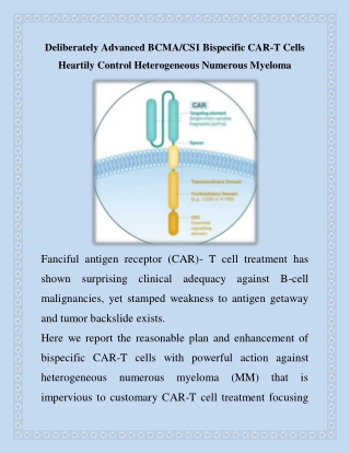 Deliberately Advanced BCMA