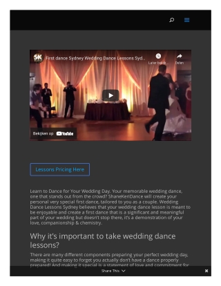 Shanekeridance - The Best Stop for Wedding Dance Lessons online in Sydney