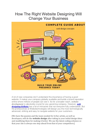 How The Right Website Designing Will Change Your Business