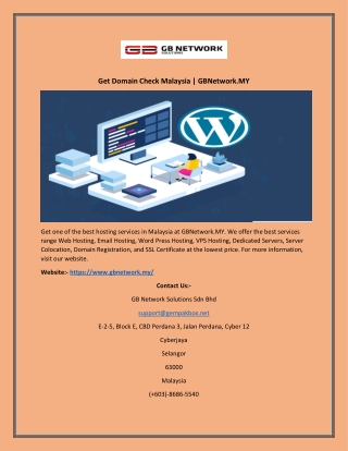 Get Domain Check Malaysia | GBNetwork.MY