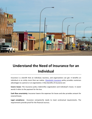 Understand the Need of Insurance for an Individual