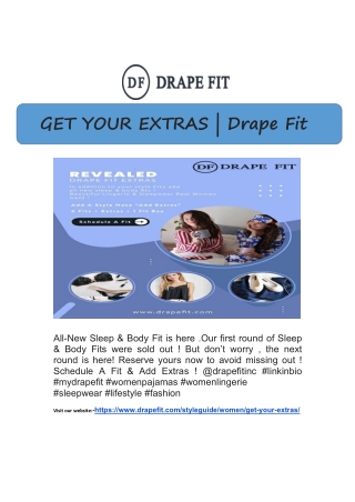 GET YOUR EXTRAS | Drape Fit