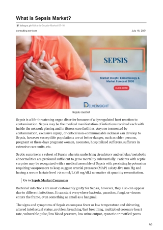 Sepsis Market