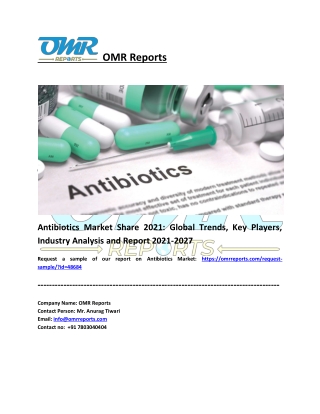 Antibiotics Market Trends, Research Report, Growth, Opportunities, Forecast 2021