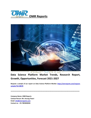 Data Science Platform Market Size, Share, Impressive Industry Growth, Report 2027