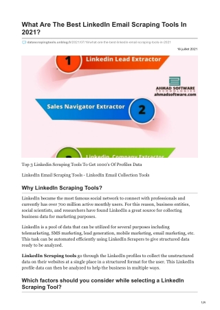What Are The Best Email Scrapers Te Get Unlimited Emails From Linkedin