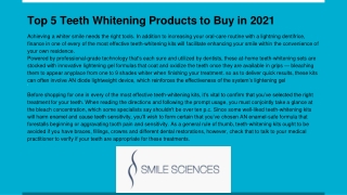 Top 5 Teeth Whitening Products to Buy in 2021