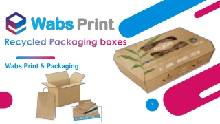 Wabs Print & packaging Offering Recycled boxes in the UK