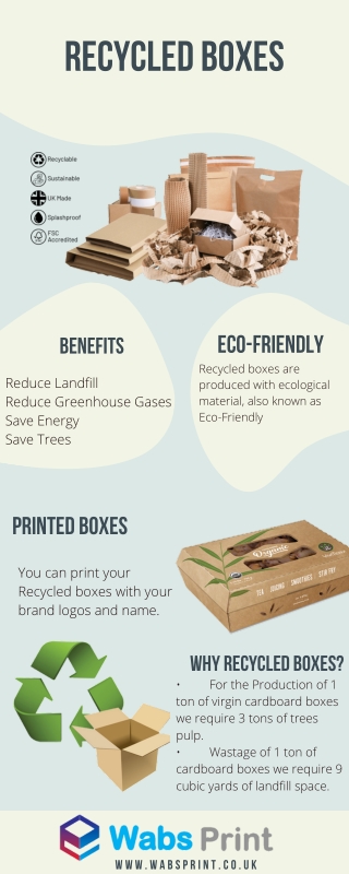 Wabs Print & Packaging Offering recycled boxes in the UK