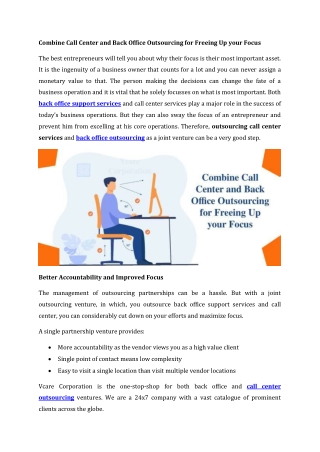 Combine Call Center and Back Office Outsourcing for Freeing Up your Focus-converted