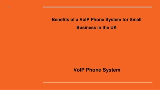 Benefits of a VoIP Phone System for Small Business in the UK