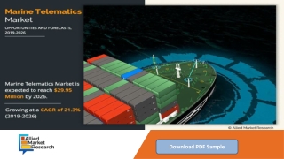 Marine Telematics Market is Projected to Reach $29.95 million by 2026