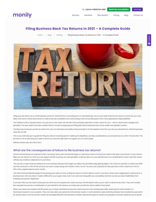 Filing Business Back Tax Returns In 2021 – A Complete Guide