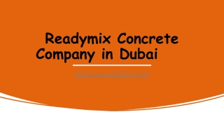 Readymix Concrete Company in Dubai