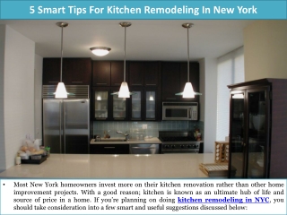 5 Smart Tips For Kitchen Remodeling In New York