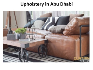 Upholstery in Abu Dhabi