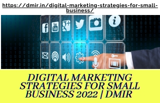 Digital Marketing Strategies For Small Business 2022 | DMIR