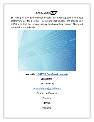SAP SD handbooks ebooks Lacasadelsap