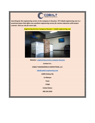 Engineering Services Company Houston  Cobalt-engineering.com
