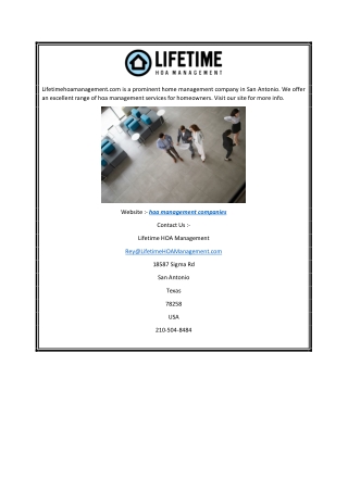 Hoa Management Companies Lifetimehoamanagement.com
