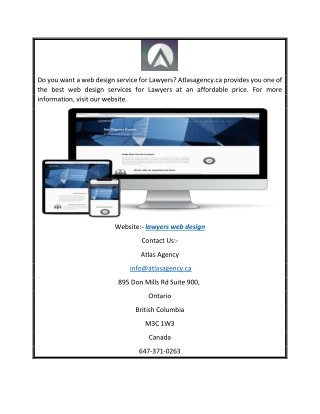 Lawyers web design | Atlasagency.ca