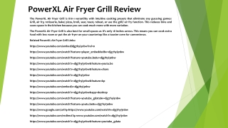 PowerXL Air Fryer Grill Review