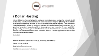 1 Dollar Hosting