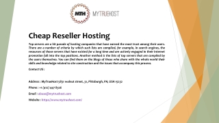 Cheap Reseller Hosting