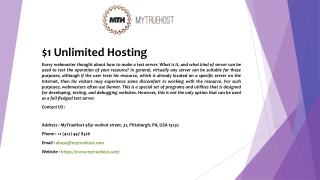 $1 Unlimited Hosting