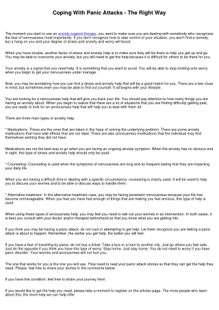 Anxiety Therapy - The Reason That and Exactly How to Use Counseling
