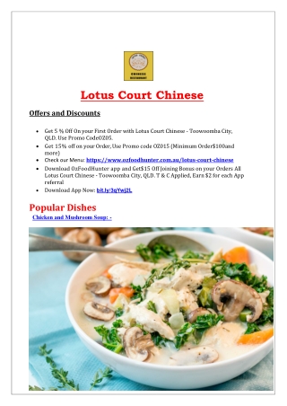 5% Off - Lotus Court Chinese - Toowoomba City, QLD