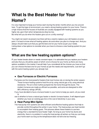 Brivis heater repair Point Cook